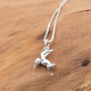 Load image into Gallery viewer, Sterling Silver Petite Hummingbird Pendant