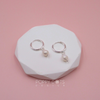 Sterling Silver Petite Pearl Hoops