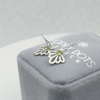 Sterling Silver Petite Petals Peridot Earrings