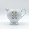 Sterling Silver green and purple Amethyst and Citrine Quartz Triple Earrings