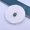 Sterling Silver Rectangular Mystic Topaz Pendant