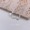 Sterling Silver Rhino Pendant