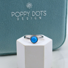 Sterling Silver Round Blue Gilson Opal Ring