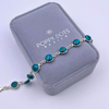 Sterling Silver Round Copper Turquoise Bracelet