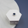 Sterling Silver Round Sapphire Slider Pendant