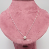 Sterling Silver & Round Zirconia Necklace