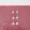 Sterling Silver Triple Round Zirconia Threaders