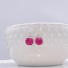 Sterling Silver Rubellite Earrings