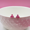 Sterling Silver Ruby Clover Studs
