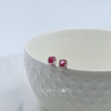 Sterling Silver Claw Set Ruby Studs