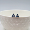 Sterling Silver Sapphire Clover Studs