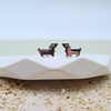 Sterling Silver Tiny Sausage Dog Studs