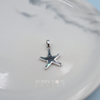 Sterling Silver Small Starfish Shell Inlaid Pendant
