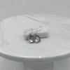 Sterling Silver Square Faceted Green Amethyst Earrings