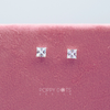 Sterling Silver & Cubic Zirconia Square Studs