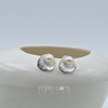 Sterling Silver Sweet Leaf Freshwater Pearl studs