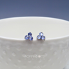 Sterling Silver Tanzanite Clover Studs