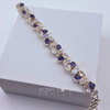 Deluxe Sterling Silver Tanzanite and Moonstone Bracelet