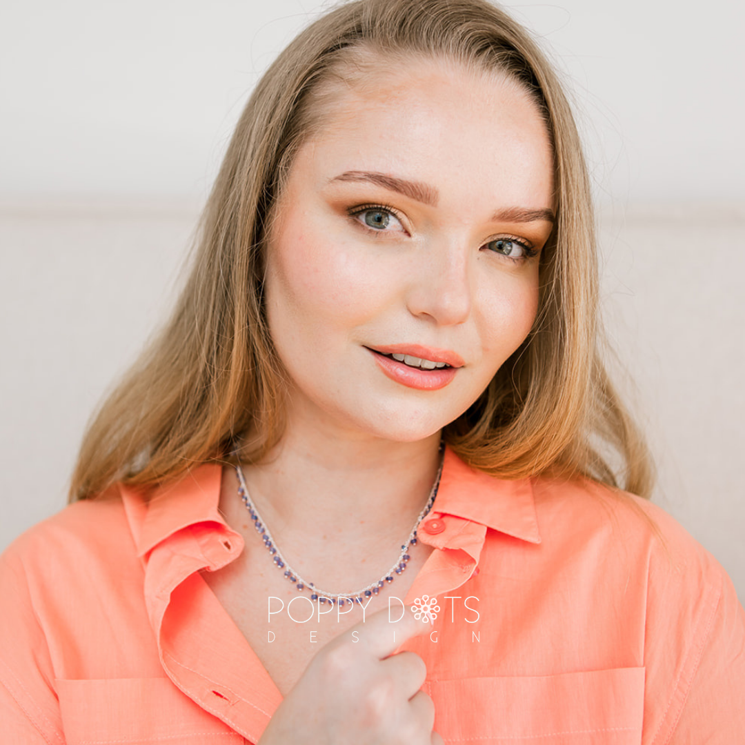 Sterling Silver Tanzanite Beaded Sweetie Necklace
