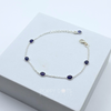Sterling Silver Dainty Oval Tanzanite Bracelet