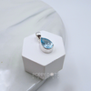 Sterling Silver Blue Topaz Teardrop Pendant (8x10mm)