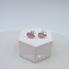 Sterling Silver Tiny Waterdrop Pink Mother of Pearl Studs