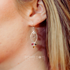 Sterling Silver Marquise Tourmaline Earrings