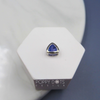 Sterling Silver Trillion Tanzanite Slider Pendant
