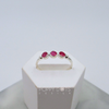 Sterling Silver Triple Rubellite Ring