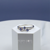 Sterling Silver Triple Tanzanite Ring