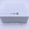Sterling Silver Triple Round Zirconia Necklace