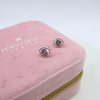 Sterling Silver Tube Set Zirconia Studs