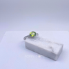 Sterling Silver Oval Tube Set Peridot Ring
