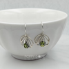 Sterling Silver Water Lily Peridot Earrings