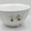 Load image into Gallery viewer, Sterling Silver Water Lily Peridot Earrings