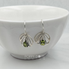 Sterling Silver Water Lily Peridot Earrings