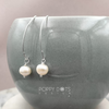 Sterling Silver White Freshwater Pearl Splendor Hook Earrings