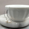 Sterling Silver White Freshwater Pearl Splendor Hook Earrings