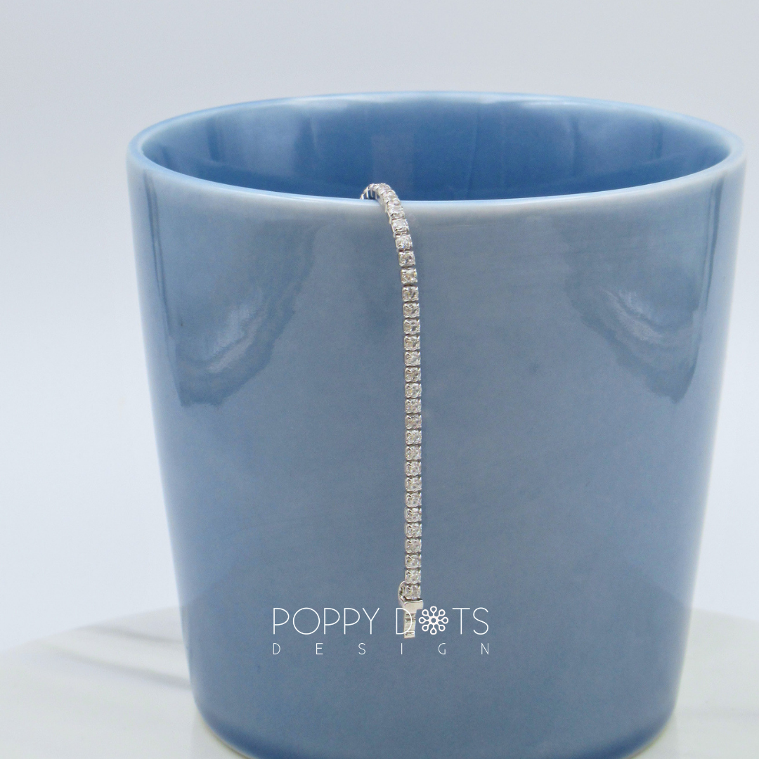 Sterling Silver White Zirconia Tennis Bracelet