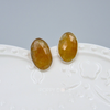 Luxurious Talpe Cut Natural Yellow Sapphire Stud Earrings and Pendant Set