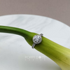Sterling Silver Round Halo Zirconia Ring