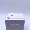 Sterling Silver Green Teardrop Zirconia Threaders