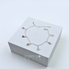 Sterling Silver Dangling Teardrop Zirconia Bracelet