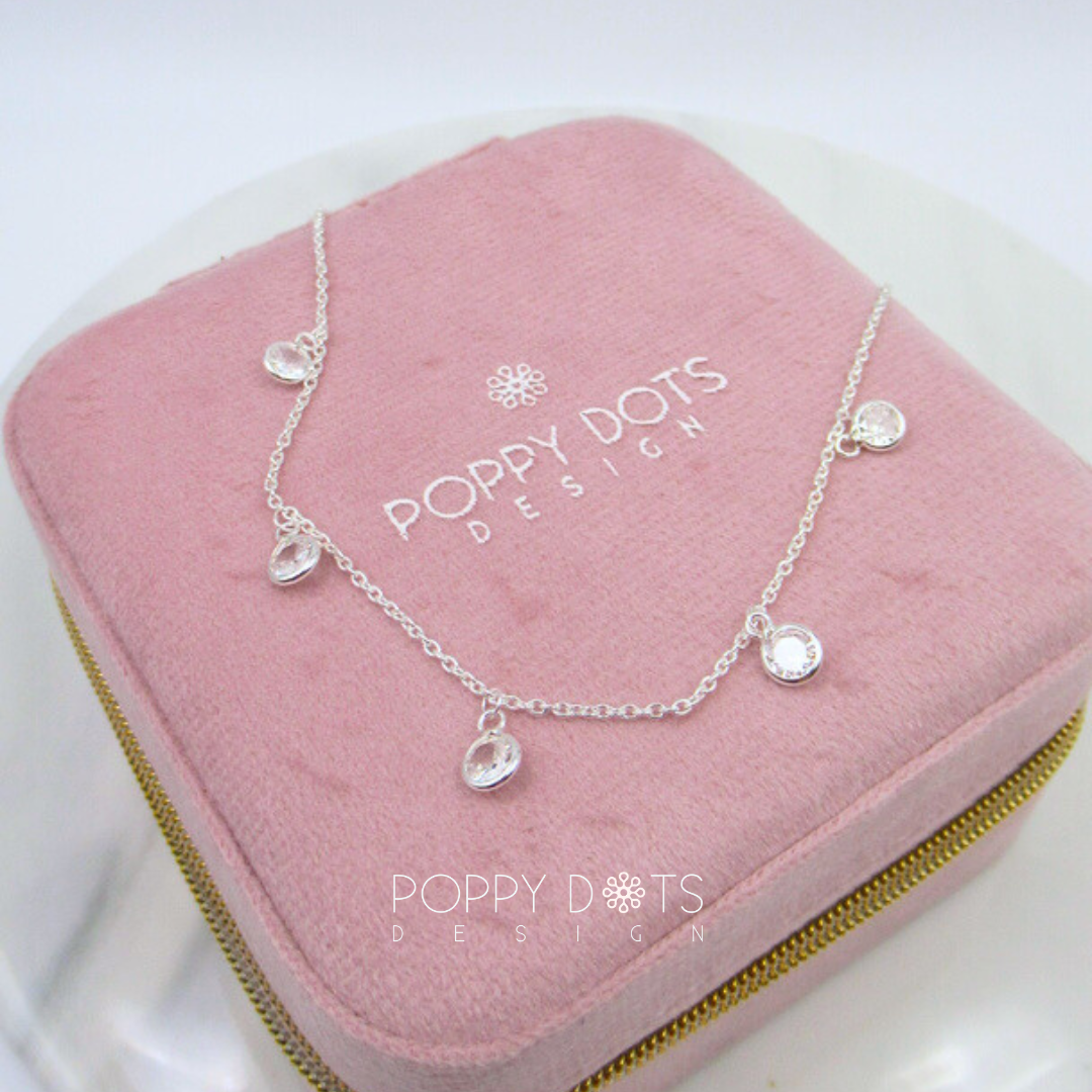 Sterling Silver Round Zirconia Dazzle Necklace