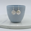 Sterling Silver & Freshwater Coin Pearl Hook Earrings