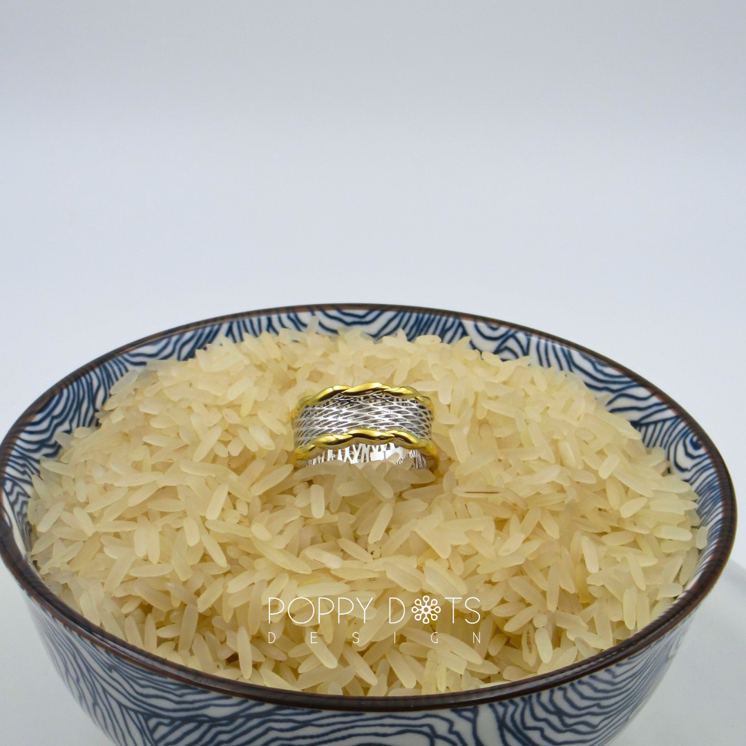 Sterling Silver & Gold Lace Ring