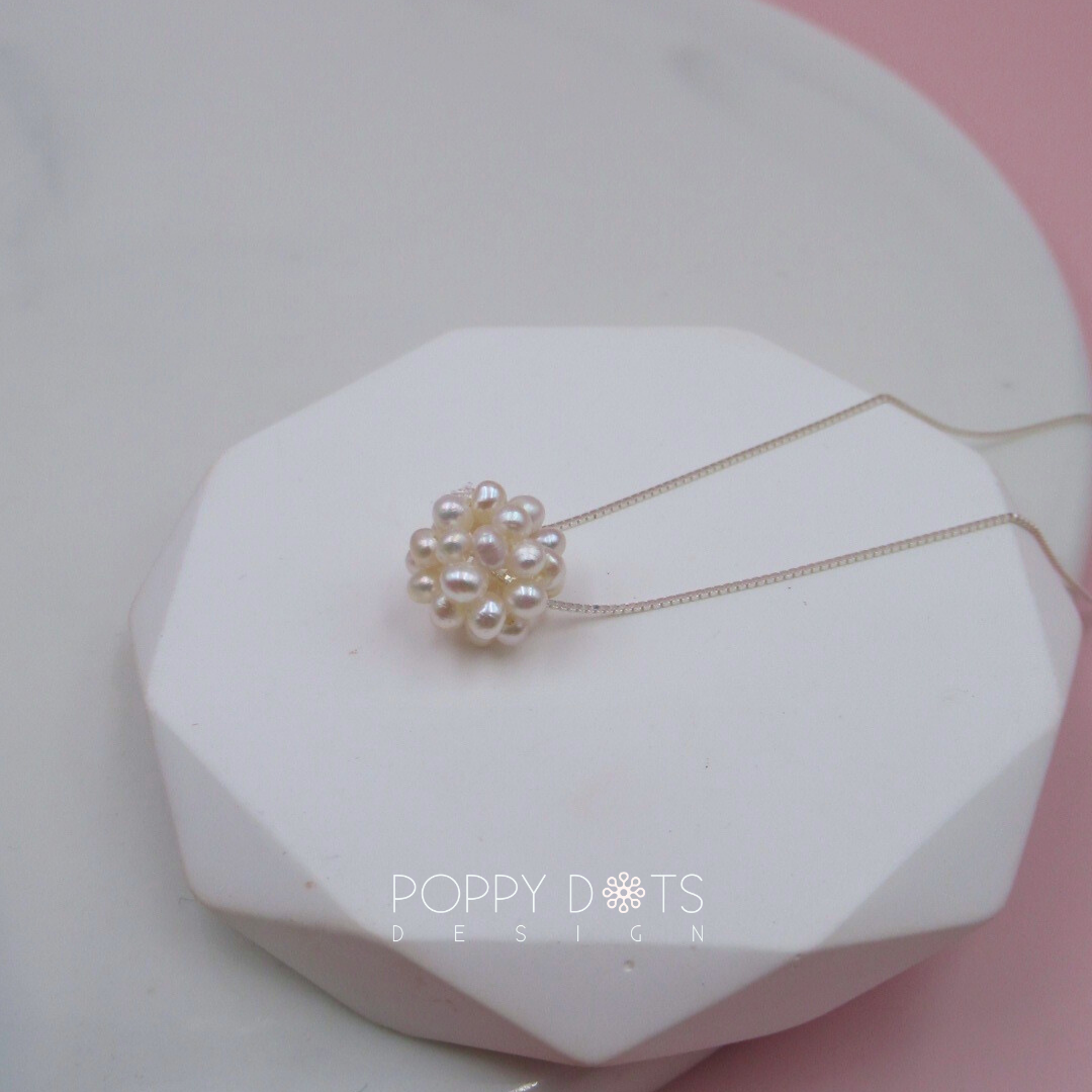 Exclusive Sterling Silver Freshwater Pearl Cluster Necklace