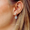 Sterling Silver Teardrop Moonstone Studs
