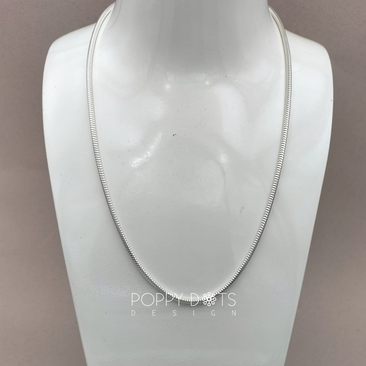 Sterling Silver 1.9 mm thick 45cm Snake Chain
