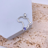 Sterling Silver Africa with Trillion Tanzanite Pendant